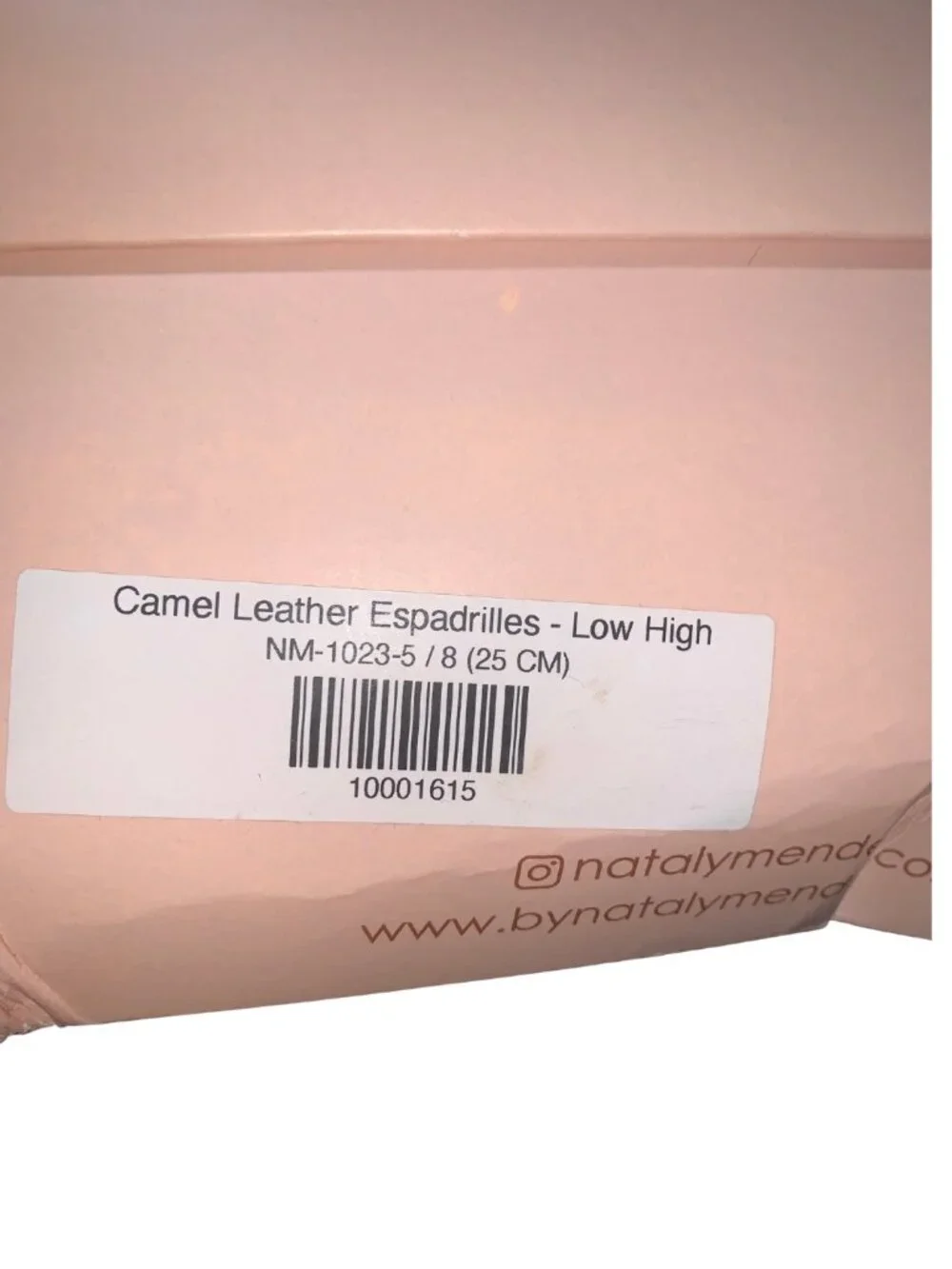 Nataly Mendez Camel Espadrilles - Low High Sandals - Sz 8 - New with Tag in Box